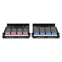 OTRANS FTTH Telecom 1U 19" 12 modules MPO Panneau de brassage fibre optique pré-terminé à fusion directe en matériau SPCC noir ISO9001