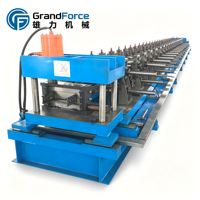 Machine de formage de profilés trapézoïdaux GrandForce à grande vitesse, automatique et économe en énergie, avec ligne de découpe de longueur et écran tactile PLC