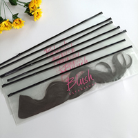 Sacs d'emballage à fermeture éclair en plastique pvc avec logo à la mode pour extensions de cheveux, sacs à fermeture éclair pour paquets de perruque imprimés