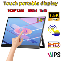 Monitor Portátil Táctil de 14 Pulgadas 1.5K 1920*1200IPS, Pantalla Portátil Táctil 100% sRGB, Pantalla de Viaje para Steam Deck, Switch, PS5, Xbox