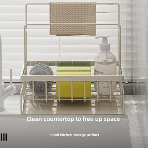 Tầng thường vụ đa lớp lưu trữ nhà bếp Bồn Rửa Nhà Bếp Organizer lưu trữ Kệ miếng bọt biển chủ cho bồn rửa nhà bếp - Product Image 3