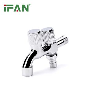 IFAN Affordable Bathroom Faucets 1/2'' Silver Color Bibcock <strong>Tap</strong> All Type Double <strong>Head</strong> Mop Zinc Alloy <strong>Taps</strong> and Faucets - Product Image 4