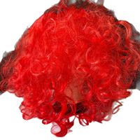 Nouvelles fournitures de vacances d'Halloween transfrontalières Couvre-chef de masque en latex de clown drôle aux cheveux rouges et aux yeux bleus