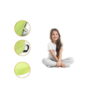 Pour <span class=keywords><strong>Amazon</strong></span> Pure Color Linen <span class=keywords><strong>coussin</strong></span> à main <span class=keywords><strong>rond</strong></span> confortable maison enfant chaise et <span class=keywords><strong>coussin</strong></span> de siège avec poignée de ceinture oreillers lombaires - Product Image 4