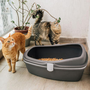 <span class=keywords><strong>3</strong></span> Schichten Katzen Toilette Haustier Sandkasten Kätzchen Tablett Reinigungs bad liefert große Anti-Splash Kunststoff Katze Katzen toilette mit großer Kapazität - Product Image 6