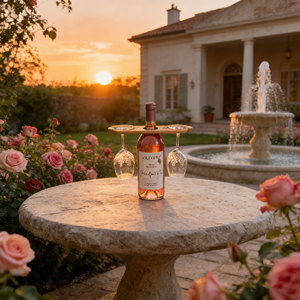 Copas de vino de madera de bambú al por mayor Caddy <span class=keywords><strong>Butler</strong></span> botella de vino antigua y soporte de cristal soporte de encimera para 1 botella y 2 vasos - Product Image 5