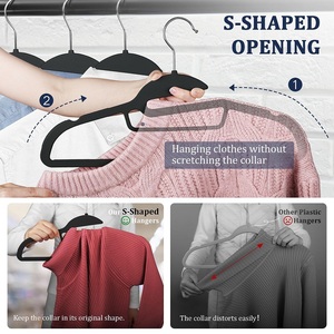 Ultra Slim Heavy Duty Kunststoff Kleiderbügel 50er Pack Flexible funktionale Wohnzimmer Kleider schrank Kleidung Organizer Anzug Kleiderbügel - Product Image 2