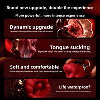 Vibrateur lingual Mystery Lady Oral Love Flower Licking Tongue, vibrateur à succion pour homme, lèvres rouges, pour femme