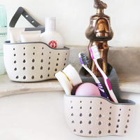 Support de robinet DOOSO réglable avec trous de drainage, porte-savon suspendu en silicone et plastique pour évier de cuisine