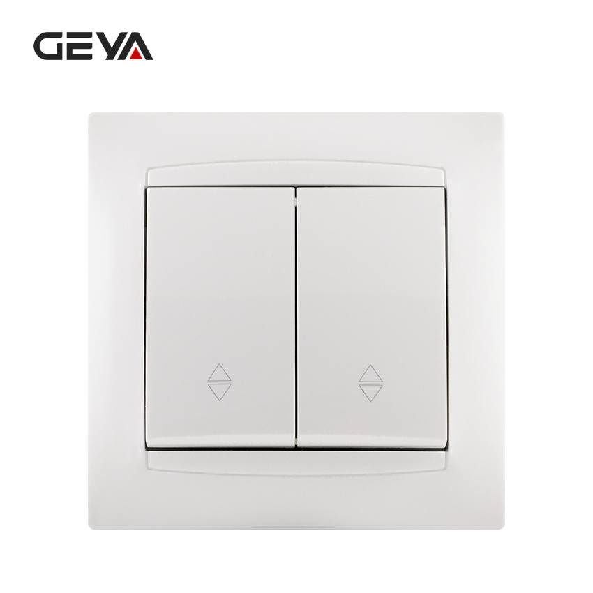 GEYA Custom European Standard Indoor 82*82mm PC Waterproof IP20 Wall <strong>Switches</strong> 10A 250V <strong>2</strong> <strong>Gang</strong> <strong>2</strong> <strong>Way</strong> for Home