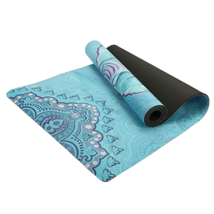 Nouveauté OEM/ODM Tapis de yoga en daim écologique personnalisé avec impression couleur, Yogamatte de haute qualité - Product Image 1