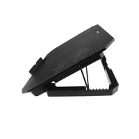Support de refroidissement pour ordinateur portable réglable en hauteur avec 2 ventilateurs et 2 ports USB, support en fer pour ordinateurs, matériau ABS, meilleur prix