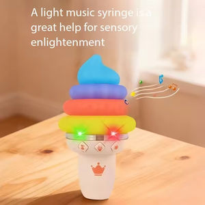 Jouet en forme de crème glacée avec lumière et musique, instrument de musique éducatif pour enfants - Product Image 3