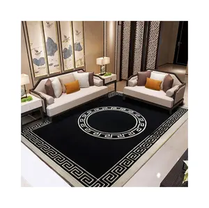 新设计印花地毯最佳品质奢华现代风格客厅防滑雪尼尔印花地毯
