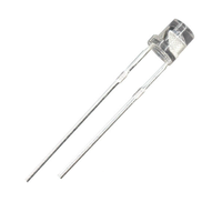Dip F3 tête plate broche courte couleur bleue 460nm -470nm 200mcd lentille claire de l'eau à travers le trou LED Diode 3mm
