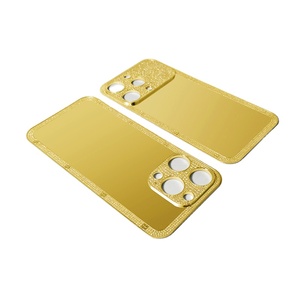 เคส iPhone สุดหรูชุบทองด้วยไฟฟ้าพร้อมกล้องเพทายดีไซน์แบบเจาะเต็มฝาหลังมือถือ - Product Image 3