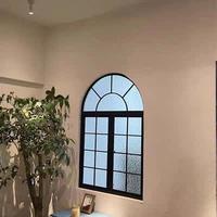 Fenêtres décoratives rétro françaises en aluminium pour la décoration de villas, restaurants et cafés, fenêtres coulissantes en aluminium, fenêtres de caravane