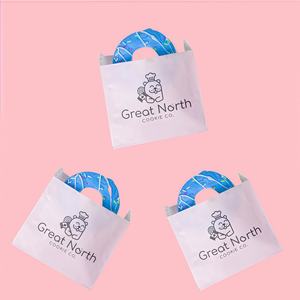 Customized logo Personalized Restaurant Doughnut Wax Paper Doughnut Croissant <b>Cookie</b> Packaging Paper <b>Bag</b> - Product Image 2
