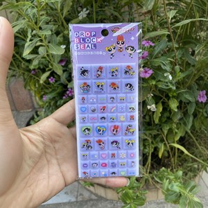 Adesivi 3D Cartoon Trendy delle <span class=keywords><strong>Powerpuff</strong></span> Girls, Poliziote Volanti, Adesivi Quadrati a Bolle per Decorazione e Collezione - Product Image 3