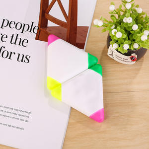 Rotulador de tres lados personalizado triángulo equilátero creativo, rotulador resaltador de 3 colores - Product Image 2