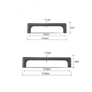 WEKIS Modern Matte Black Cabinet Hardware 4 Inch Drawer Pulls <b>Cupboard</b> Handles & Knobs for Kitchen Dresser - Product Image 4