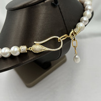 Collier ras du cou de 18 pouces en perles d'eau douce Edison 100 % naturelles, forme pomme de terre, 9 mm, qualité AA, avec fermoir en laiton plaqué or 18 carats, pour femme, grande taille