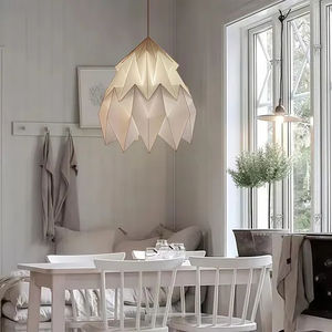 Nicro – <span class=keywords><strong>abat</strong></span>-<span class=keywords><strong>jour</strong></span> en papier <span class=keywords><strong>Origami</strong></span>, imperméable, Style nordique, Art créatif, lampe suspendue, fleur de cerisier, DIY - Product Image 1