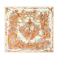 Écharpe en soie carrée pour femme, personnalisée, à étiquette privée, motifs unis/à carreaux, style luxueux, 100% soie, douce pour la peau, directement de l'usine