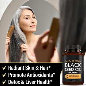 Olio di Semi Neri 60 Capsule Softgel Vegane Senza OGM Premium Spremuto a Freddo con Vitamina E 1000mg per Porzione - Product Image 5