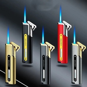 Jiaxin <span class=keywords><strong>Mini</strong></span>-Formaat 1 Vlam Butaan Gasbrander Aansteker Op Maat Metalen Straalvlam Sigarenaansteker Op Maat Logo - Product Image 6
