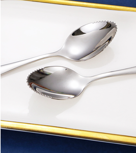 Cuillère à fruits en acier inoxydable 304 DFB0310, cuillère dentée pour bébé, cuillère à repousser les aliments pour bébé, cuillère à éplucher les pommes pour bébé - Product Image 6