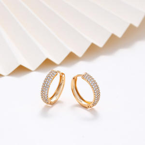 2025ใหม่จัดส่งที่รวดเร็วใหม่ล่าสุดหรูหราโรแมนติกเครื่องประดับเพชรพลอยเทียม CZ คริสตัลต่างหูห่วงอเวนิวสำหรับผู้หญิงขายส่ง - Product Image 3