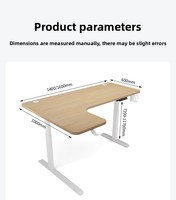 Bureau d'angle en L moderne GEDO pour le bureau et la maison, réglable en hauteur, intelligent et électrique, pour la vente en gros