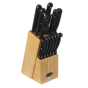 Set di coltelli Ronda da 14 pezzi con supporto in legno per uso in cucina - Product Image 1
