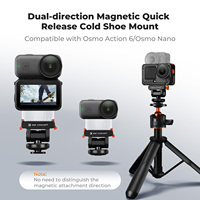 Support à griffe froide K&F Concept pour DJI Osmo Nano/Osmo Action 6, support magnétique rapide pour caméra d'action, adaptateur de trépied