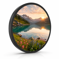 Affichage numérique circulaire personnalisé pour intérieur, écran LCD de 23,6 pouces, panneau IPS, fréquence de rafraîchissement de 120 Hz, connectivité IoT