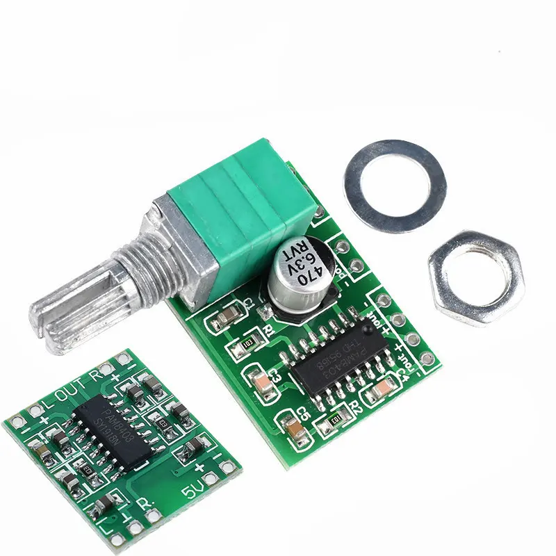 DC 5V 2 Channel USB Digital Audio Amplifier Board Module 2 * 3W Volume Control with Potentiometer Mini PAM8403