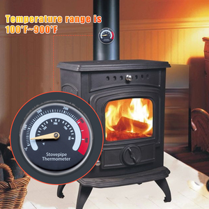 Thermomètre pour poêle à <span class=keywords><strong>bois</strong></span> Thermomètre à tuyau magnétique pour poêle, cheminée et jauge de température de cheminée - Product Image 6