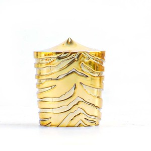 Capuchon de flacon de parfum de luxe à motif zèbre doré, couvercle cosmétique en acrylique en forme de spirale - Product Image 1