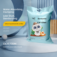 Litière pour chat en bentonite en gros : contrôle puissant des odeurs, agglomération rapide, faible poussière, anti-adhérente, pour plusieurs chats