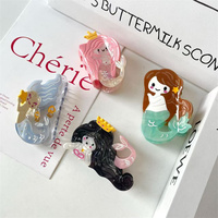 Pince à cheveux sirène en acétate végétal pour femmes et filles, robuste, antidérapante, marque privée, écologique, maintien ferme, service OEM