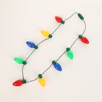 Collier lumineux LED festif pour les fêtes, accessoires de fête de Noël pour les soirées en tenue déguisée
