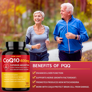 Offre Spéciale – Gélules Molles OEM Antioxydantes pour la Santé Cardiaque et l'Énergie – 120 Comprimés Végétaliens Quotidiens de CoQ10-400mg avec PQQ - Product Image 4