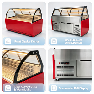 Commercial Refrigerated Deli Display <b>Case</b> Spacious Inner Space for Cooked Food Retail Presentation - Product Image 4