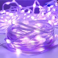 Guirlande lumineuse solaire LED de luxe 33FT, bande LED intelligente pour décoration extérieure et jardin