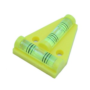 Nivel de burbuja en forma de T de plástico Haccury, mini nivel de burbuja de doble eje con orificio de montaje en la base - Product Image 3
