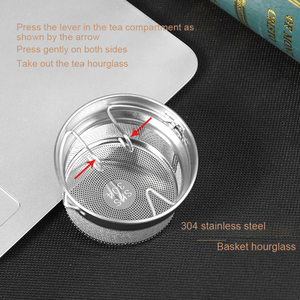 Wholesale Custom High Borosilicate Glass Bottle <strong>Tea</strong> <strong>Infuser</strong> Travel <strong>Mug</strong> with <strong>Infuser</strong> and Lid - Product Image 3