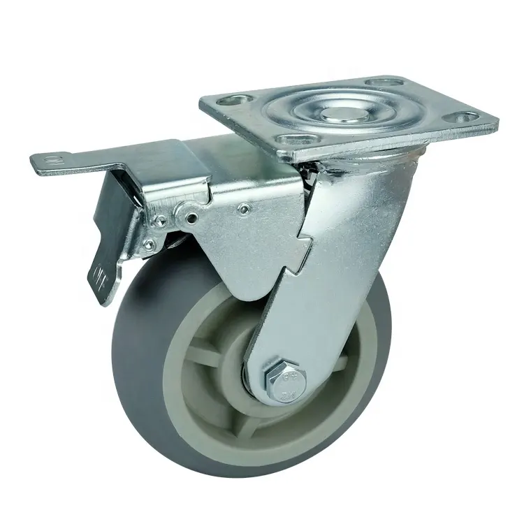 WBD korean style casters TPR Camber Swivel directional universal Heavy Duty Caster With Brake
