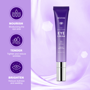 Crème contour des yeux à la caféine OEM 5% Mate Rétinol Acide hyaluronique Soulagement des cernes Poches des yeux MOOYAM 20g Crème contour des yeux au collagène - Product Image 3