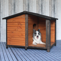 Extra Grote Duurzame Hout Geïsoleerde Hondenschuilplaats Met Veranda Voor Achtertuin Dierenhuis